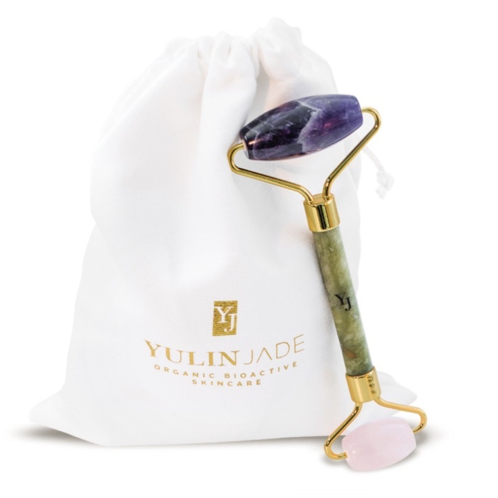 YULIN JADE MULTI GEMSTONE ROLLER w/gift